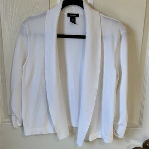 Verve Ami White Open Front Cardigan